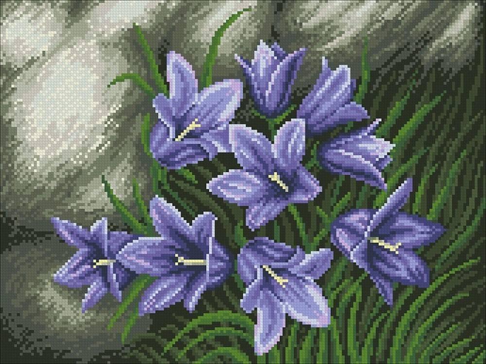 

Алмазная вышивка Паутинка Колокольчики 30x40 см, Колокольчики