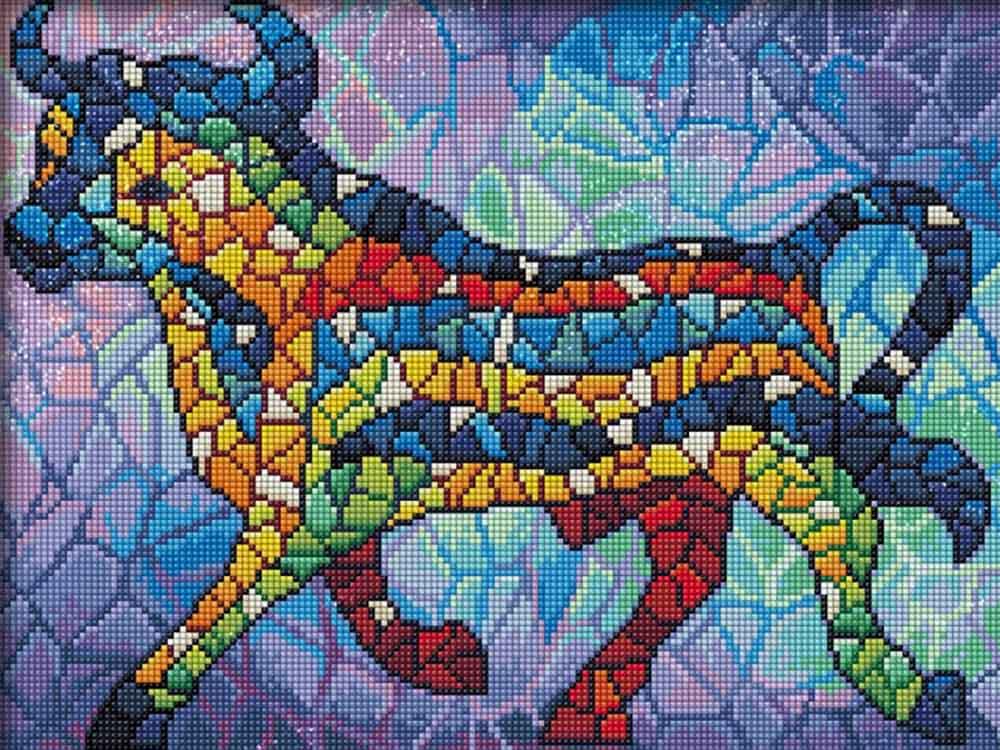

Алмазная вышивка Алмазная Живопись Бык в стиле Гауди, 30x40 см, Бык в стиле Гауди
