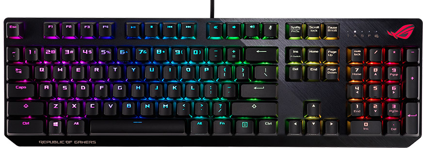 

Игровая клавиатура ASUS ROG Strix Scope Black (90MP0180-B0RA00), ROG Strix Scope