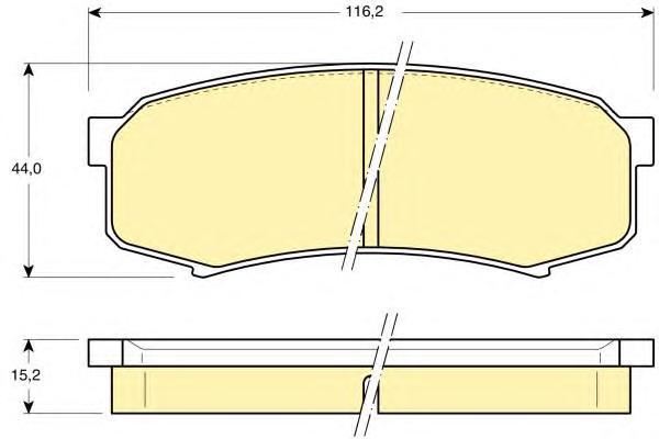 

Комплект тормозных колодок Girling 6111829