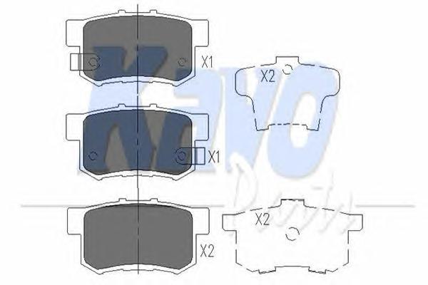 фото Комплект тормозных колодок kavo parts kbp2008