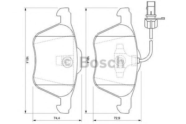 

Комплект тормозных колодок BOSCH 0986424777