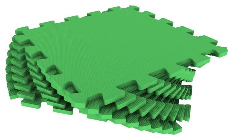 Мягкий пол коврик пазл ECO COVER зеленый 33х33 см. 9 дет.