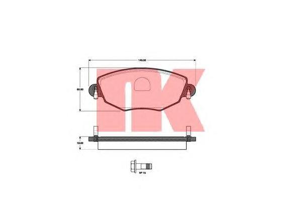 

Тормозные колодки Nk 222553