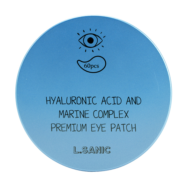 Патчи для глаз L.SANIC Hyaluronic Acid And Marine Complex Premium Eye Patch, 60 шт. патчи от отеков и темных кругов по глазами lanbena hyaluronic acid