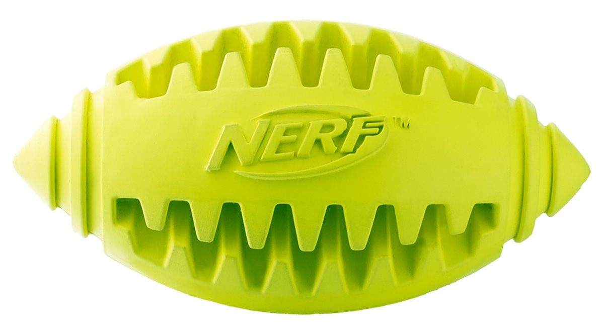 

Апорт для собак NERF Мяч для регби рифленый, зеленый, длина 10 см
