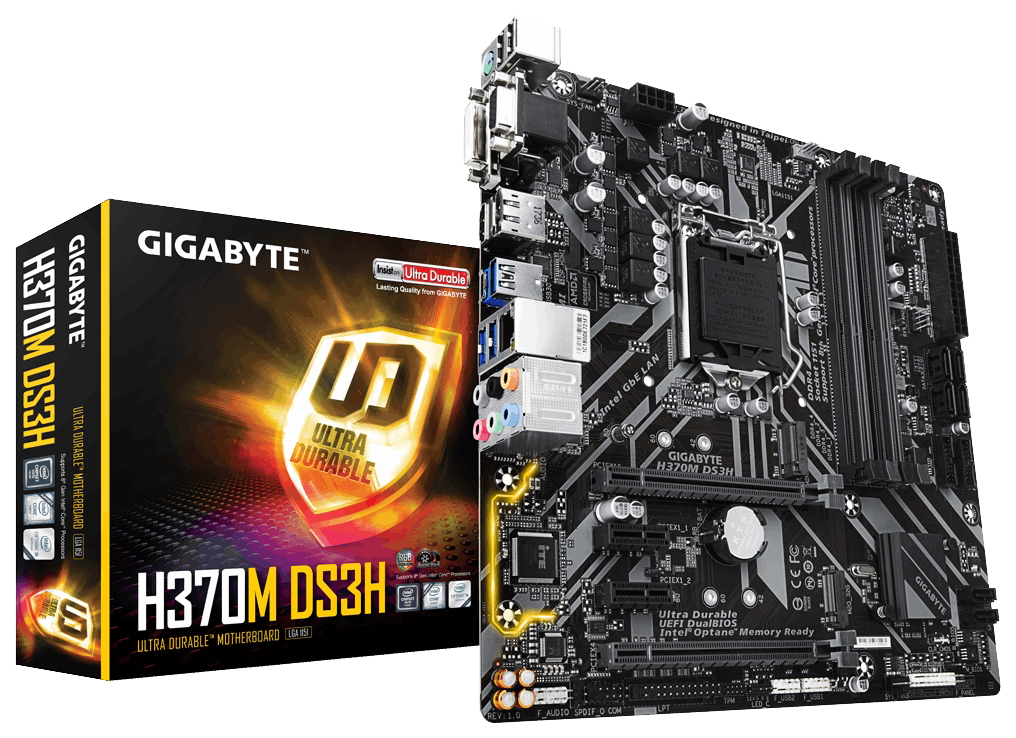 фото Материнская плата gigabyte h370m ds3h