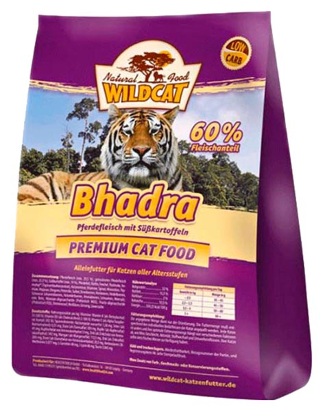 фото Сухой корм для кошек wildcat bhadra, конина, 3кг