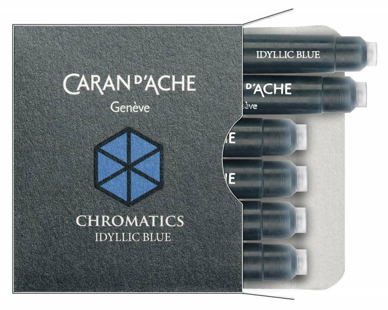 Набор чернил Caran d’Ache 8021,14 пластиковый картридж синие 6шт