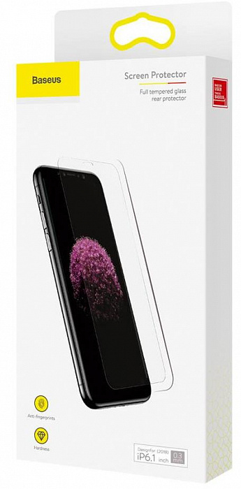 

Защитное стекло Baseus Tempered Glass Film 0,3mm для iPhone XR (Transparent), 0,3mm
