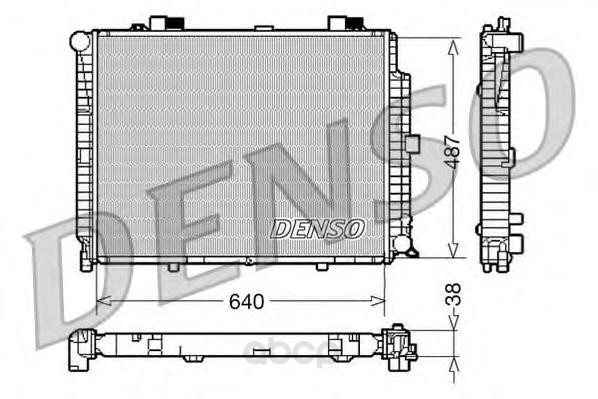 

Радиатор 640x487 Denso DRM17086