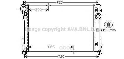 

Радиатор охлаждения двигателя Ava MSA2474