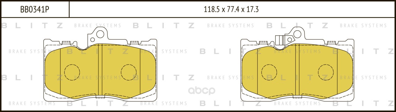 

Тормозные колодки BLITZ передние BB0341P