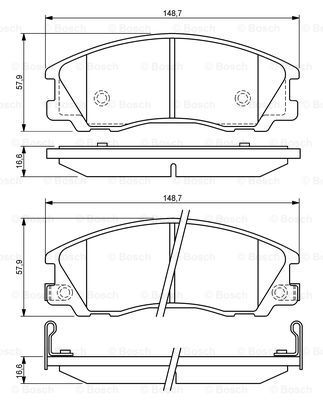 

Тормозные колодки Bosch дисковые 986494138