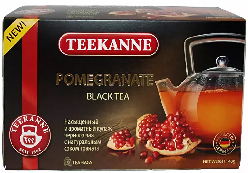 Чай черный Teekanne гранат 20 пакетиков