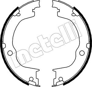 

Тормозные колодки METELLI стояночного тормоза 530317