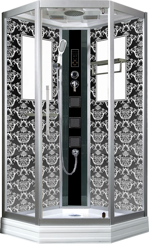 

Душевая кабина Niagara Lux NG-7717B 100x100x215, черный с узором, NG-7717B