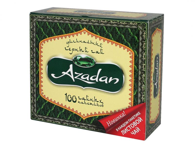 Чай черный Azadan оригинальный байховый с ярлыками 1.5 г*100 пакетиков