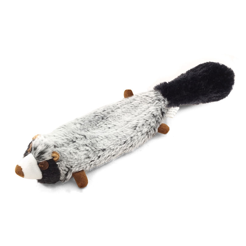 Мягкая игрушка для собак Triol Енот, серый, бежевый, черный, 25 см