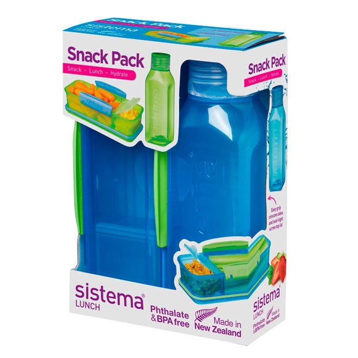фото Sistema набор snack: контейнер и бутылка 475мл