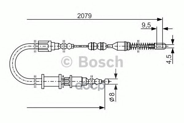 фото Трос cтояночного тормоза bosch 1987477141