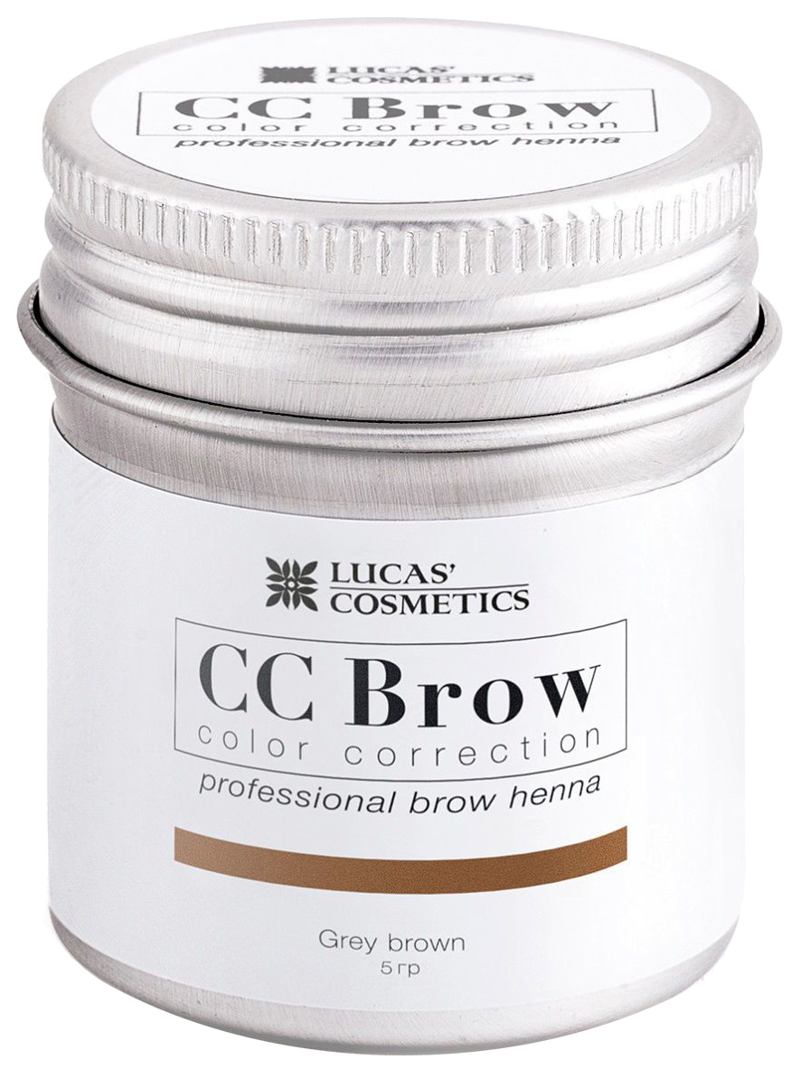 Хна для бровей Lucas' Cosmetics CC Brow в баночке grey brown 5 г lucas линейка для бровей с вырезом для носа