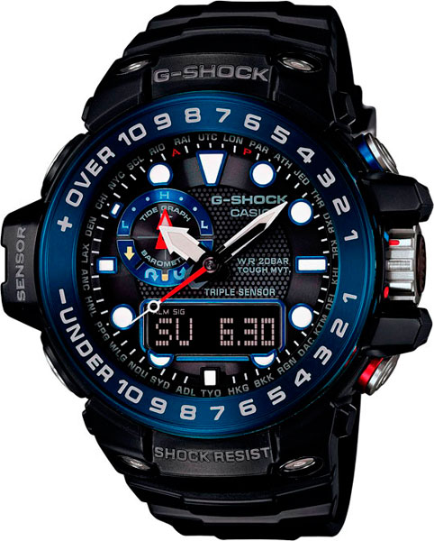 фото Японские наручные часы casio g-shock gwn-1000b-1b с хронографом