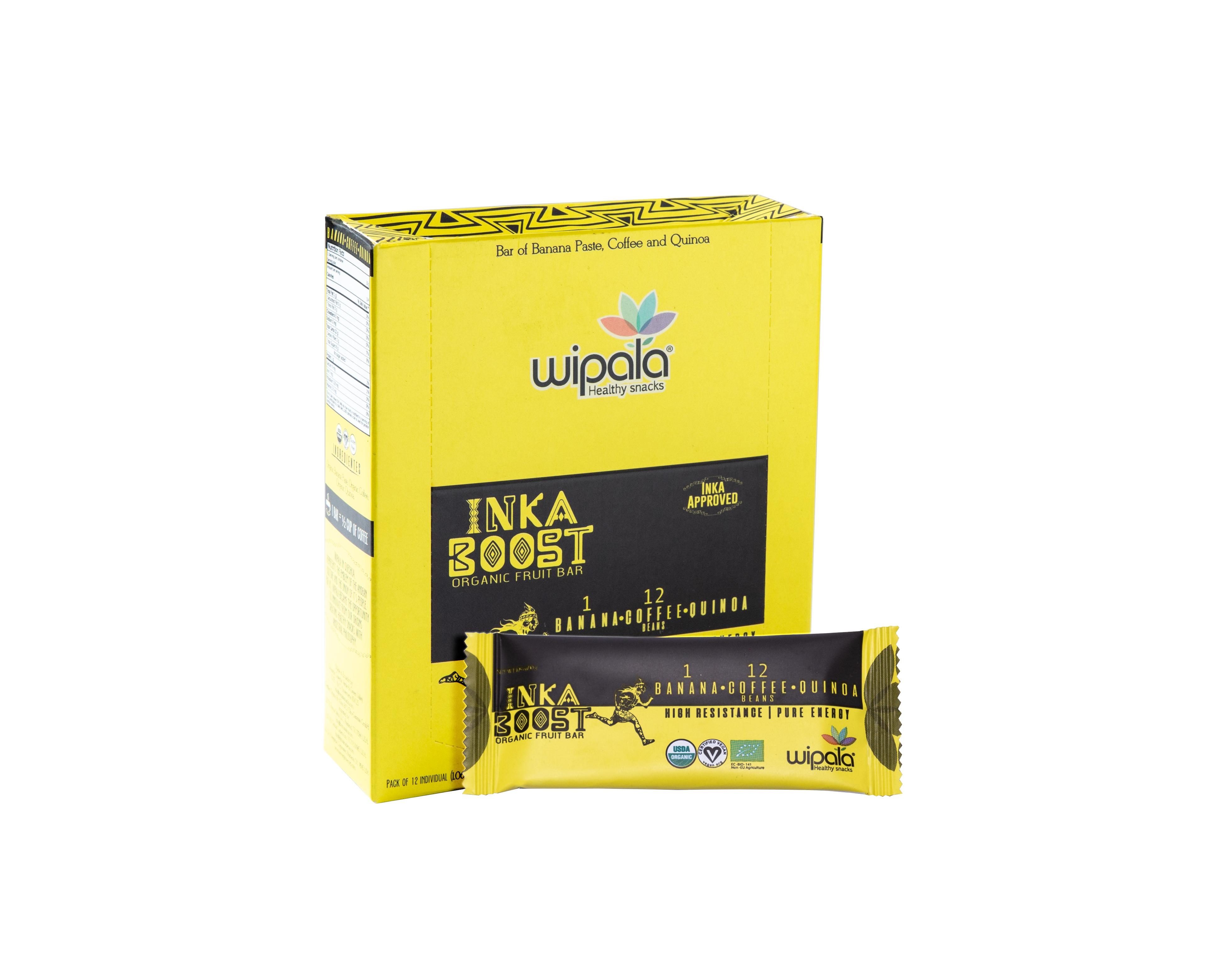 

Фруктовые батончики Wipala Snacks инка буст 12 шт по 30 г