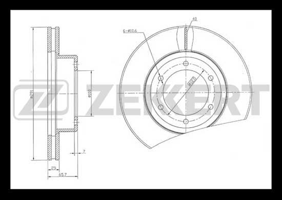 

Тормозной диск ZEKKERT BS-5497