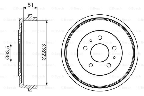 

Тормозной барабан BOSCH 0 986 477 219