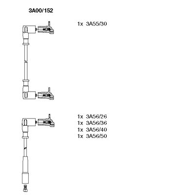 

Комплект проводов зажигания BREMI 3A00/152