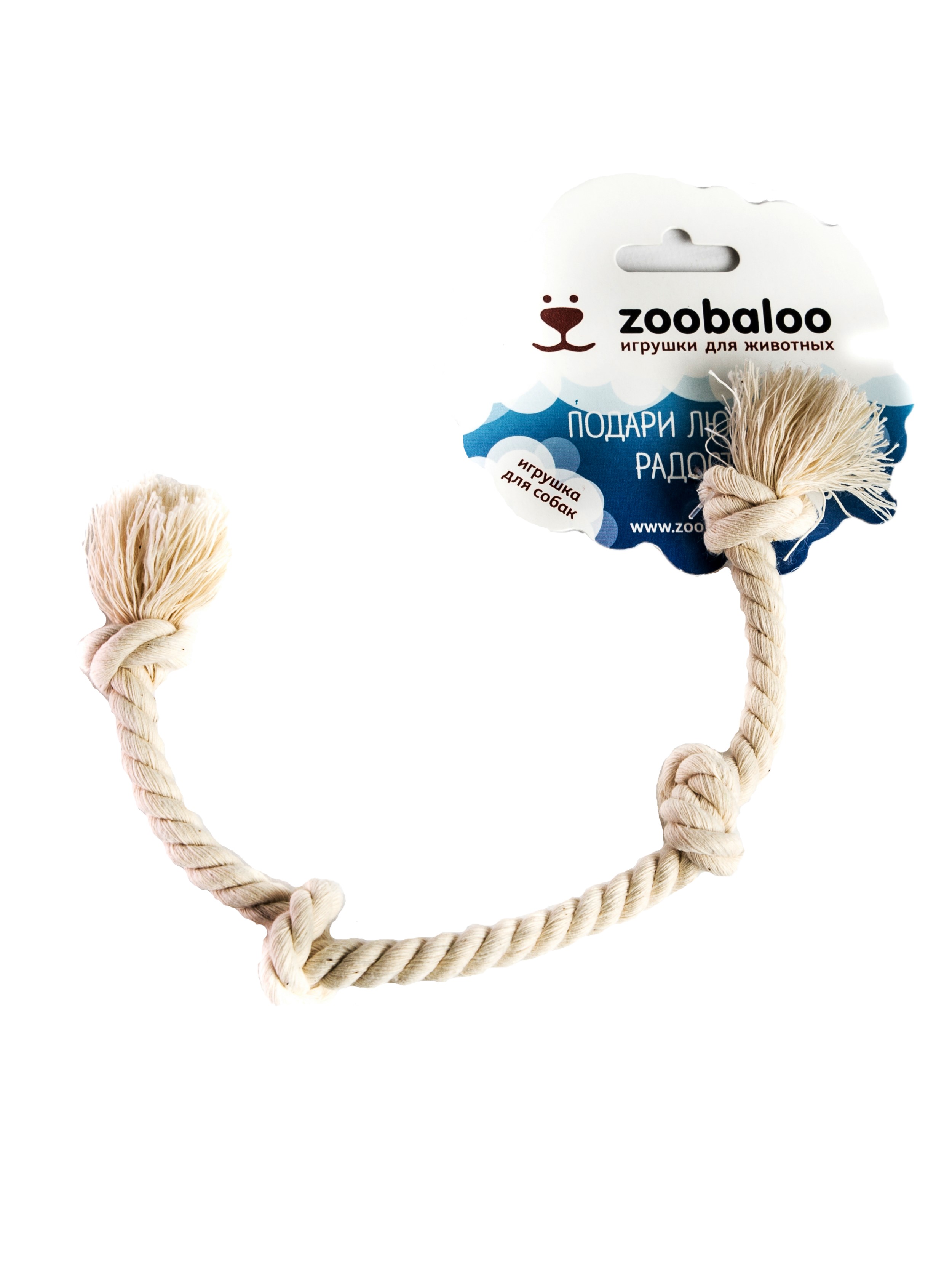 

Грейфер для средних собак Zoobaloo Четыре узла из каната, 28 см