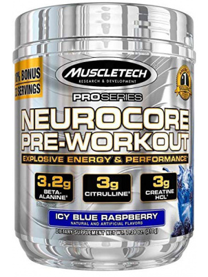 

Muscletech MT Neurocore Pre-Workout 210g (210 г), Ледяная голубая малина, MT Neurocore Pre-Workout