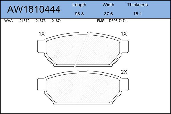 

Тормозные колодки AywiParts дисковые AW1810444