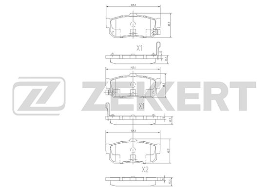 фото Комплект тормозных колодок, дисковый тормоз zekkert bs-1104