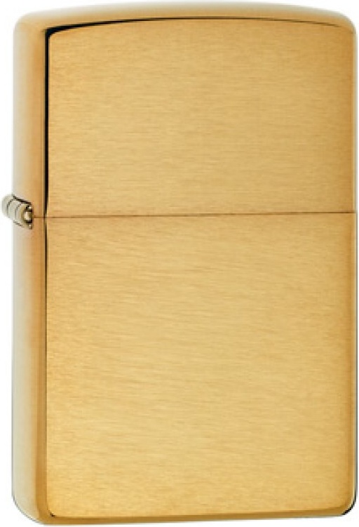 

Бензиновая зажигалка Zippo №168 Brushed Brass, Золотистый, №168