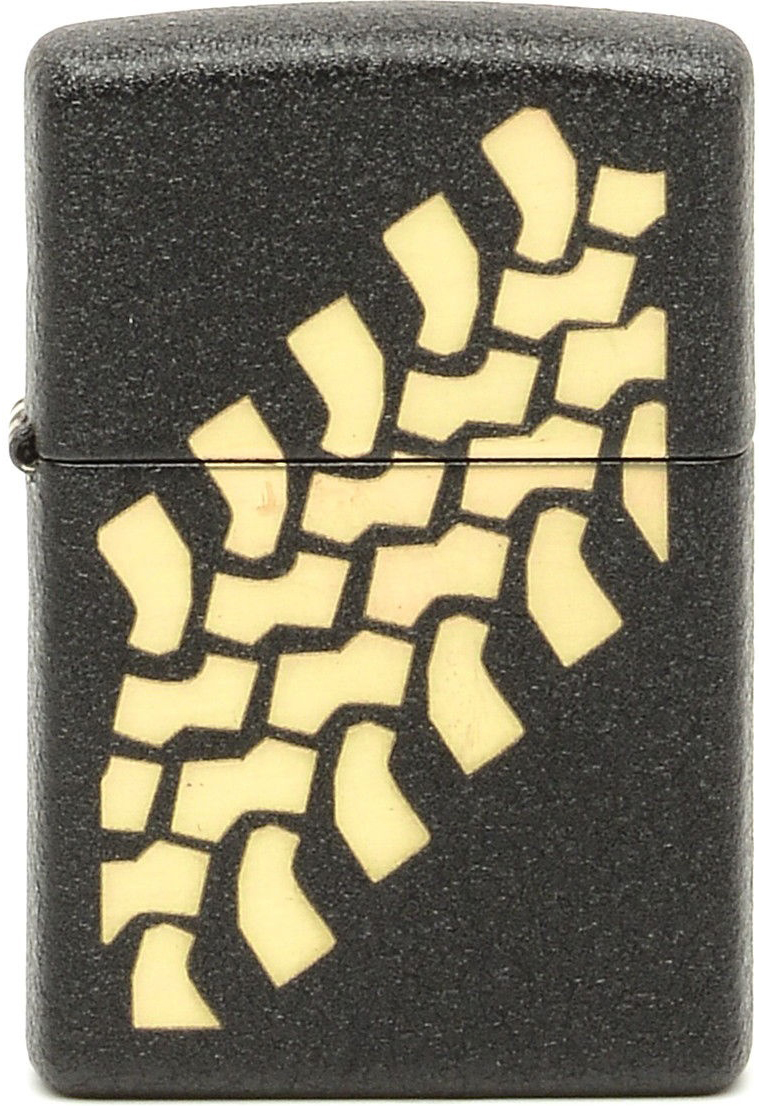 

Бензиновая зажигалка Zippo №236 Tire Tracks Black Crackle, №236 Tire Tracks