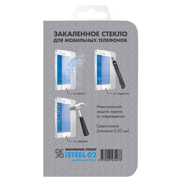 Защитное стекло DF для Apple iPhone 5/iPhone 5C/iPhone 5S