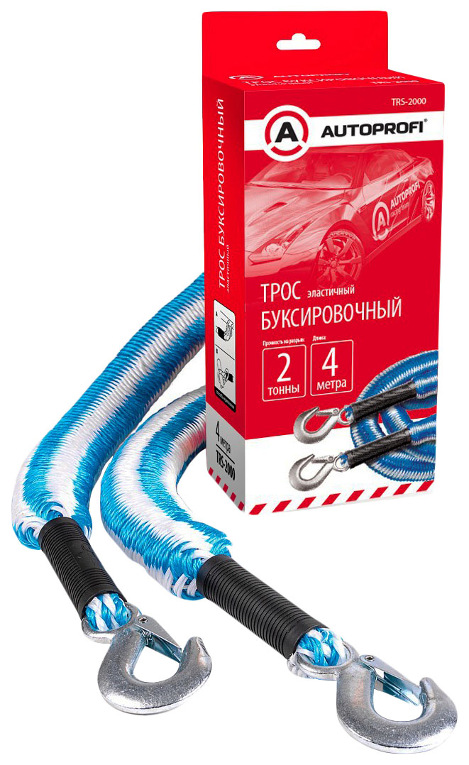 Трос буксировочный Autoprofi 2т, 4м TRS-2000