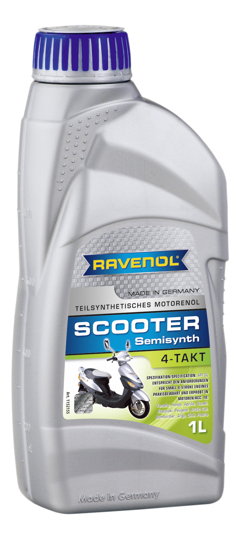 Моторное масло для 4-Такт скутеров RAVENOL Scooter 4-Takt Teilsynth (1л) new 4014835728219