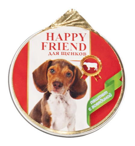 

Консервы для щенков HAPPY FRIEND, говядина, 125г, говядина, 125 г