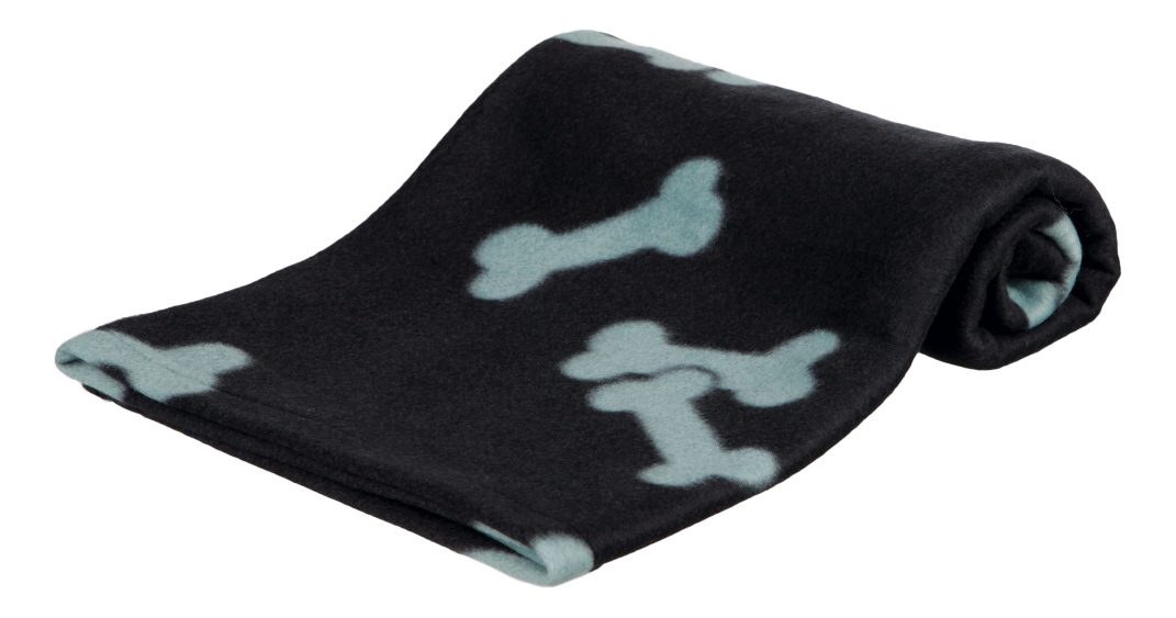 фото Одеяло для собак trixie beany флис, черный, 100x70 см