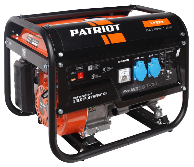 Бензиновый генератор PATRIOT GP3510 474101535 бензиновый генератор patriot gp 3510 474101535
