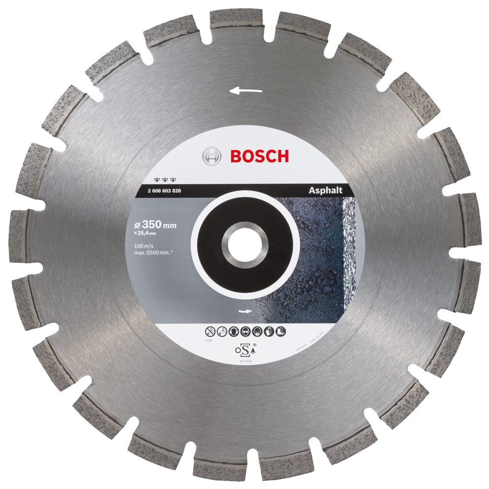 фото Диск отрезной алмазный bosch bf asphalt 350-25,4 2608603828