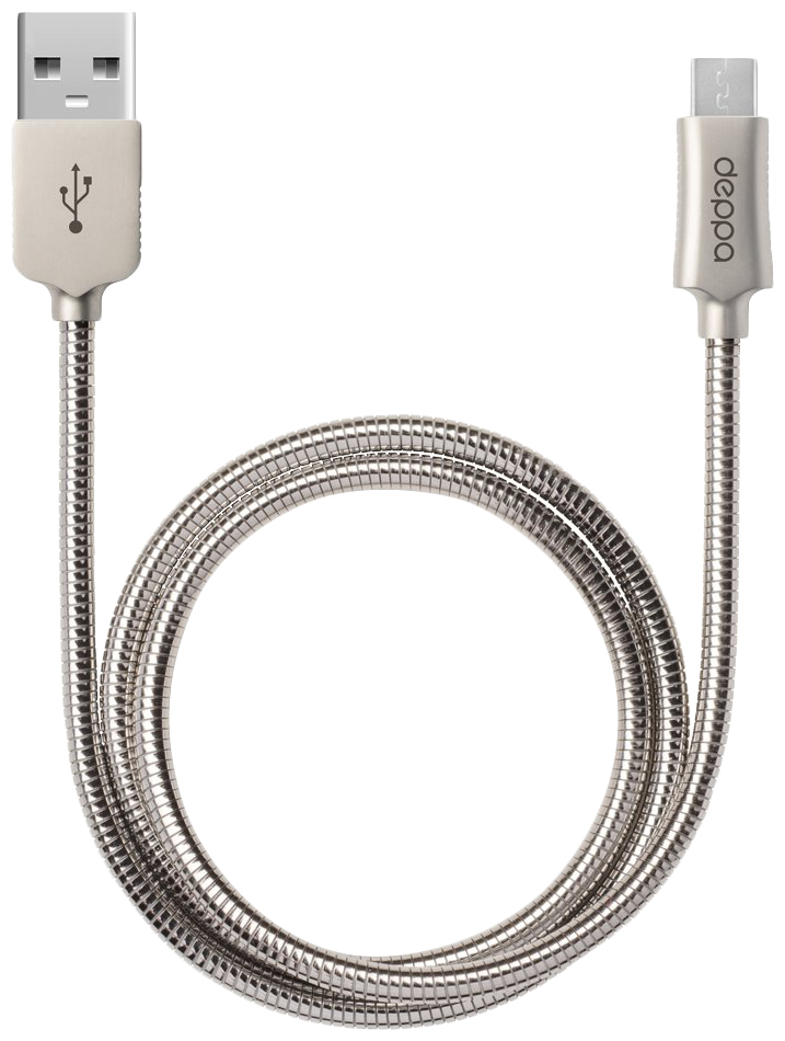 фото Кабель deppa 72273 microusb 1,2 м silver