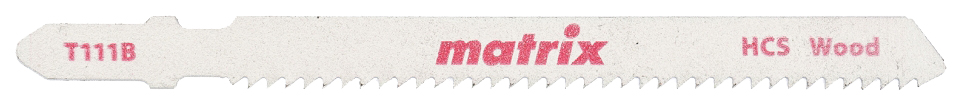 Пилки для лобзика MATRIX по дереву 3 шт T111B, 75 x 2 мм HCS 78225 полотно вольфрамовое matrix 300 мм