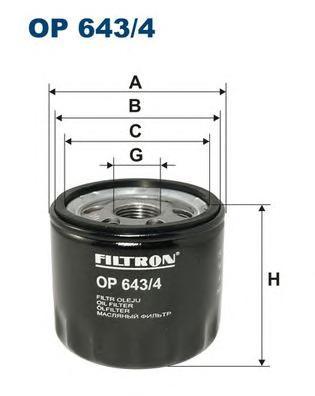 фото Фильтр масляный двигателя filtron op6434