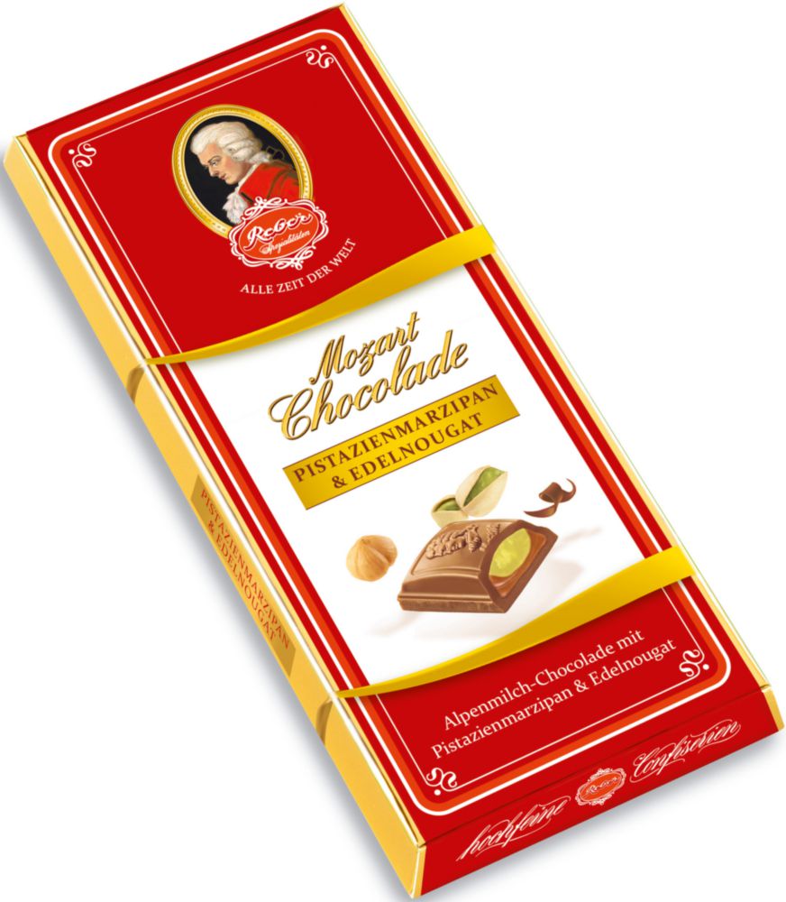 Шоколад молочный Reber орехи-фисташки-марципан 100 г