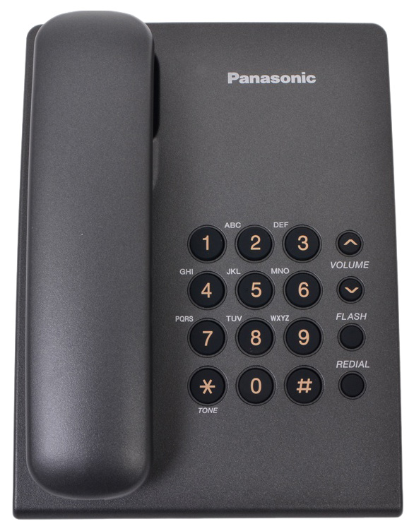 Проводной телефон Panasonic KX-TS2350RUT черный