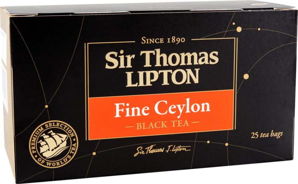 

Чай черный Lipton пакетиков sir Thomasx fine ceylon 25 пакетиков